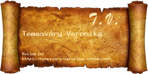Temesváry Veronika névjegykártya